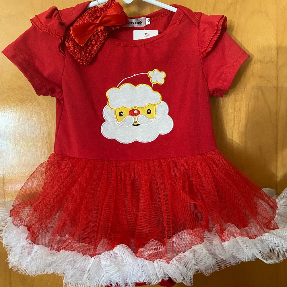 NWT Baby Girl Red Christmas Dress 24 mos.